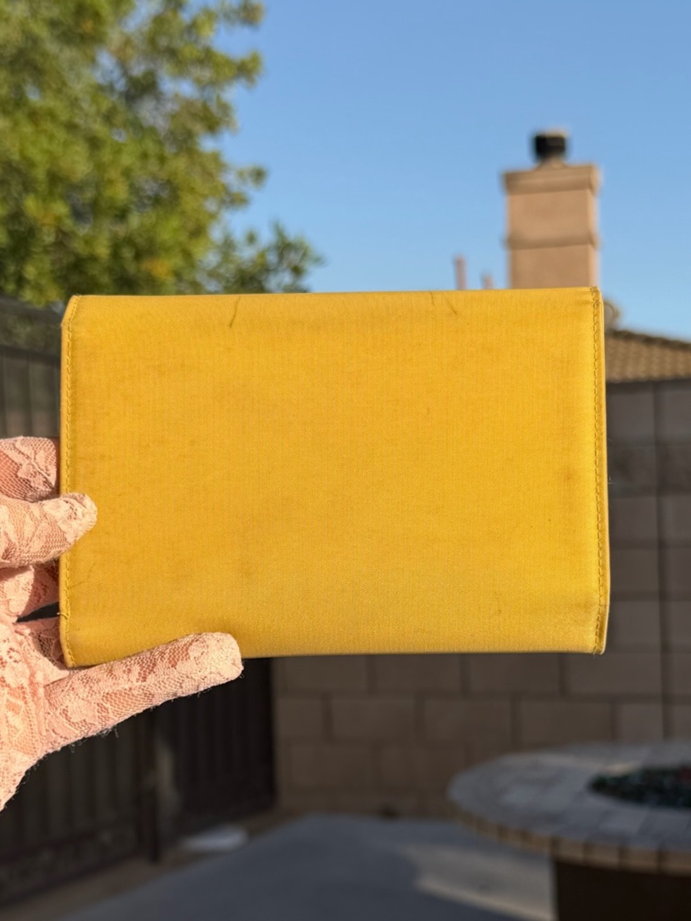 PRADA Yellow Nylon Trifold Wallet - Picture 2 of 8